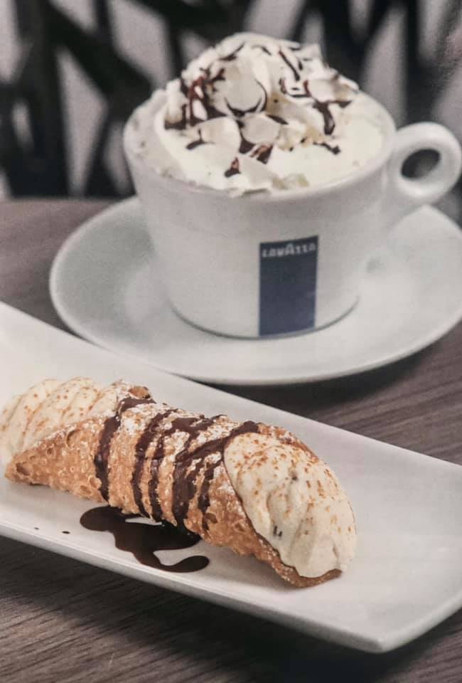 Lavazza coffee and cannoli at La Dolce Vita