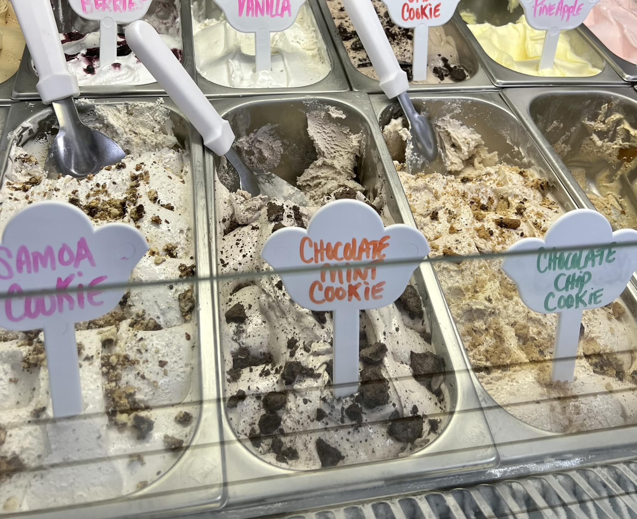 La Dolce Vita gelato case with rotating flavors